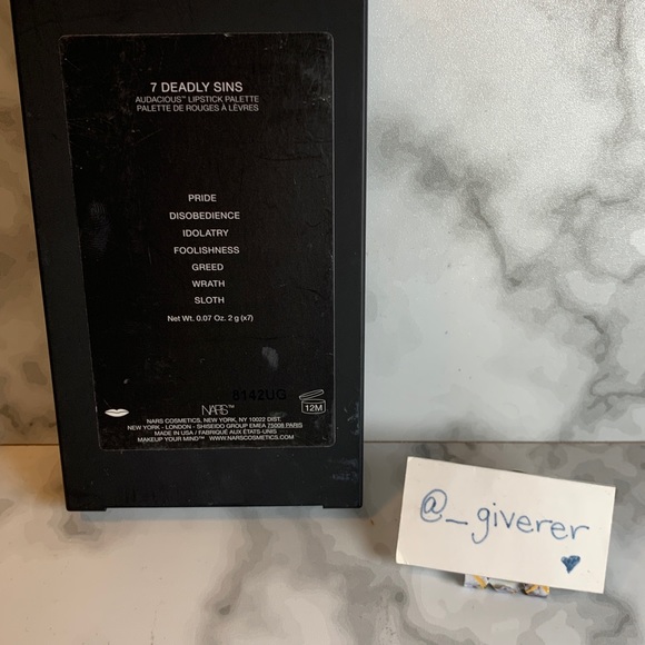 NARS 7 Deadly Sins Lip Palette - Picture 7 of 12